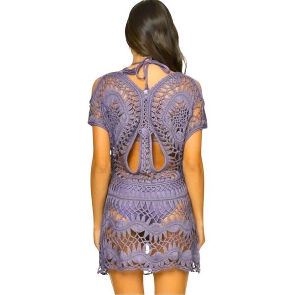 Pilyq Amethyst Crochet Tunic Cover Up Size XS/S - Picture 8 of 9